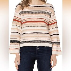 Liverpool Multicolor Striped Crew Neck Sweater